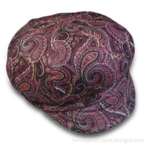 2012 New Style for Women's Fashion Paisley Newsboy Hat with Soft Brim
